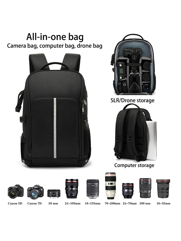 Drone Gimbal Mount - Outdoor-Fotografie-Rucksack, DSLR-Kameratasche, Drohne, Laptop, Kamerarucksack für